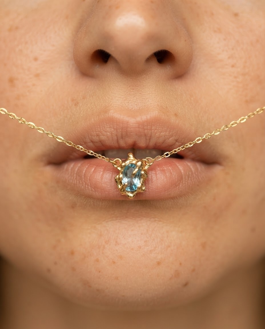 Lunacore Necklace with blue topaz