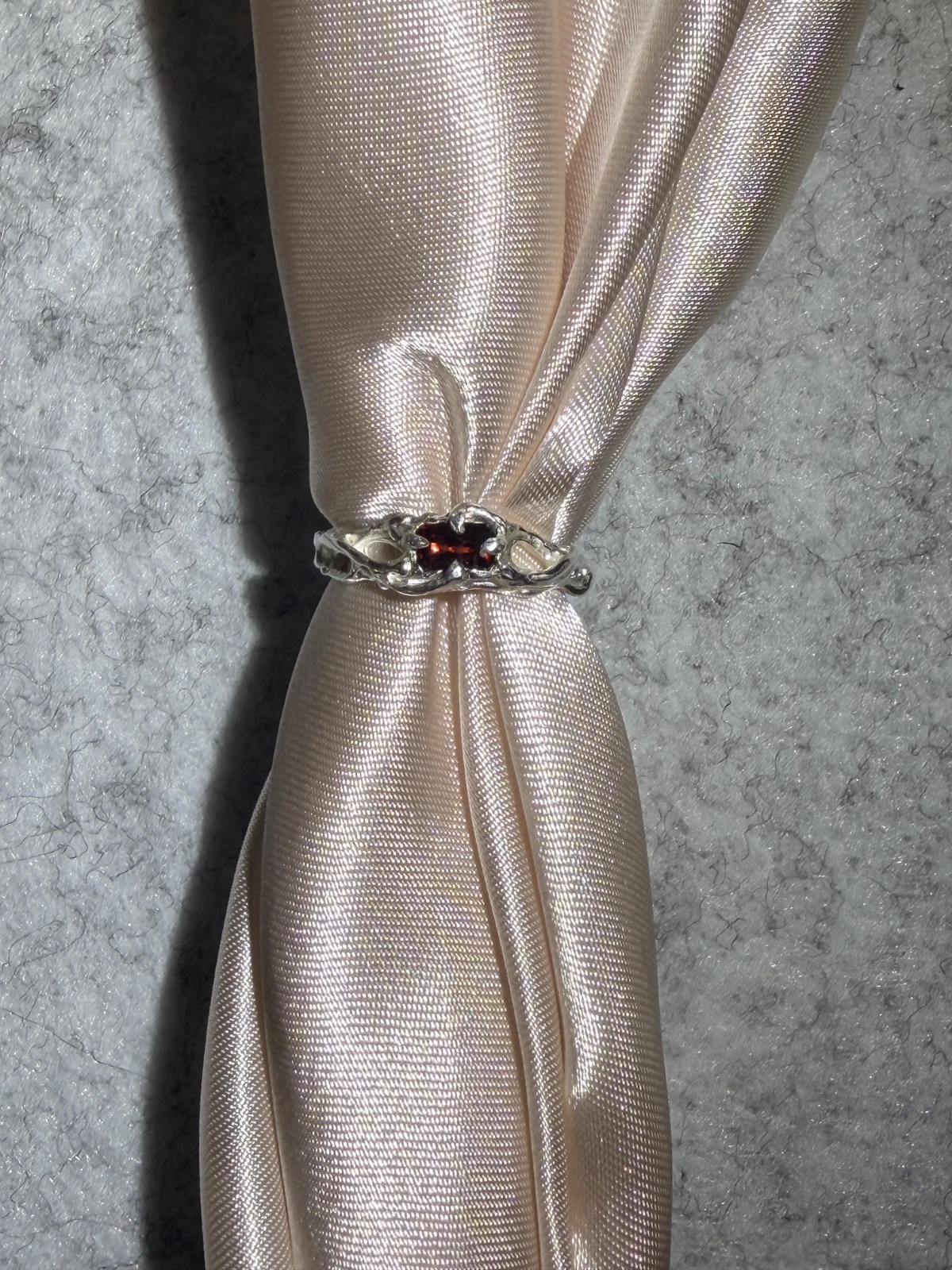 Agni Ring (silver) with garnet
